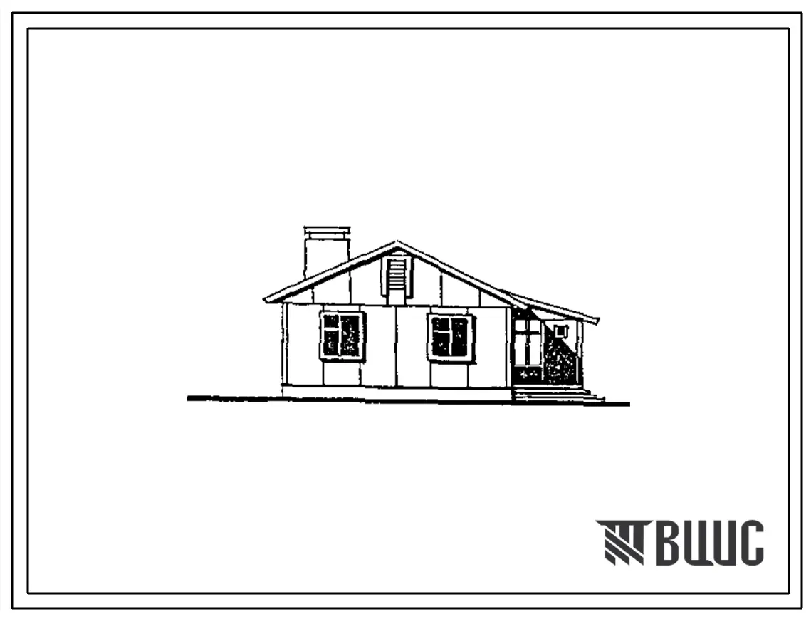 Типовой проект 181-115-158.86 Дом с трехкомнатной квартирой. Общая площадь 70 м2 (СТЕНЫ ИЗ ДЕРЕВЯННЫХ ПАНЕЛЕЙ, Перекрытия деревянные. Одноэтажные, Мансардные, Одноэтажные, Хозяйственные строения, Для Костромской области, Одноэтажные, Мансардные, Для Орлов