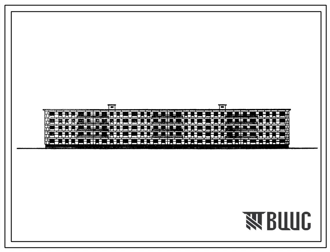 Типовой проект 1у-438АВ-34Б Пятиэтажный шестисекционный жилой дом на 100 квартир со стенами из крупных легкобетонных блоков.