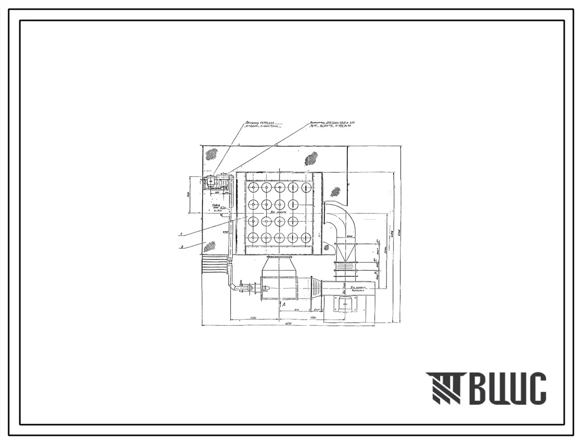 Проект 10773.02 Печное и сушильное хозяйство сталелитейного цеха. Сушило камерное объёмом  7,5 м³ на газе для стопоров