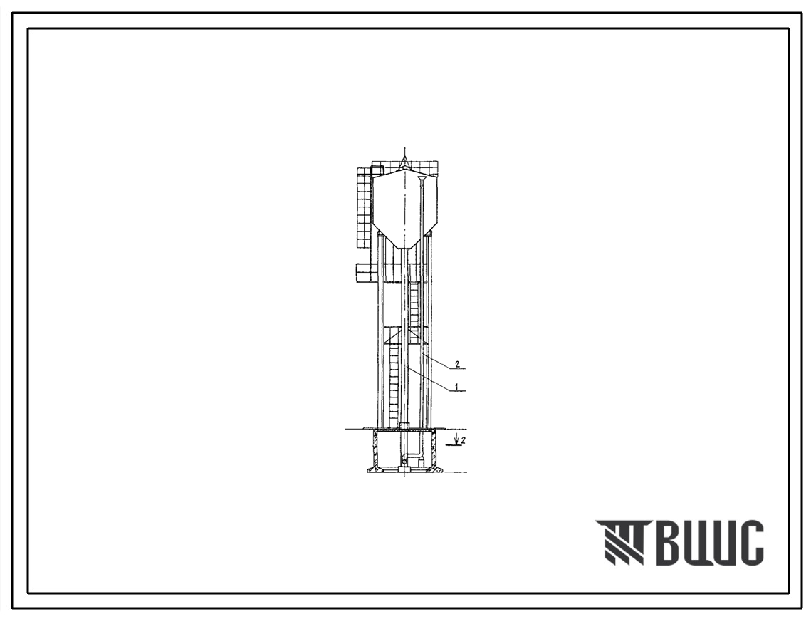 Типовой проект 901-5-37.87 Башня с баком емкостью 50 м3 высотой 12 м