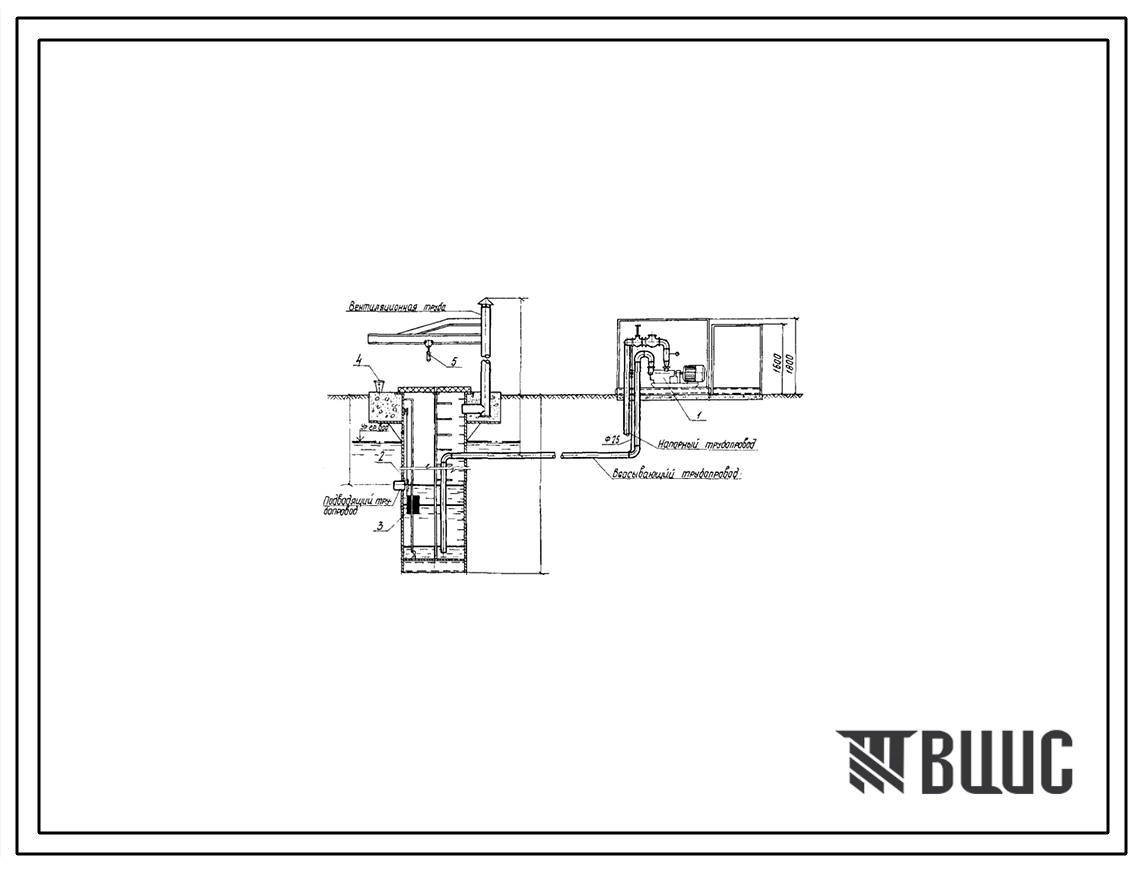 Типовой проект 902-1-130.88 Комплектно-блочная малогабаритная канализационная насосная установка с насосами 1В6/5-5/5 производительностью 5 м3/ч глубиной подводящего коллектора 3,0 м