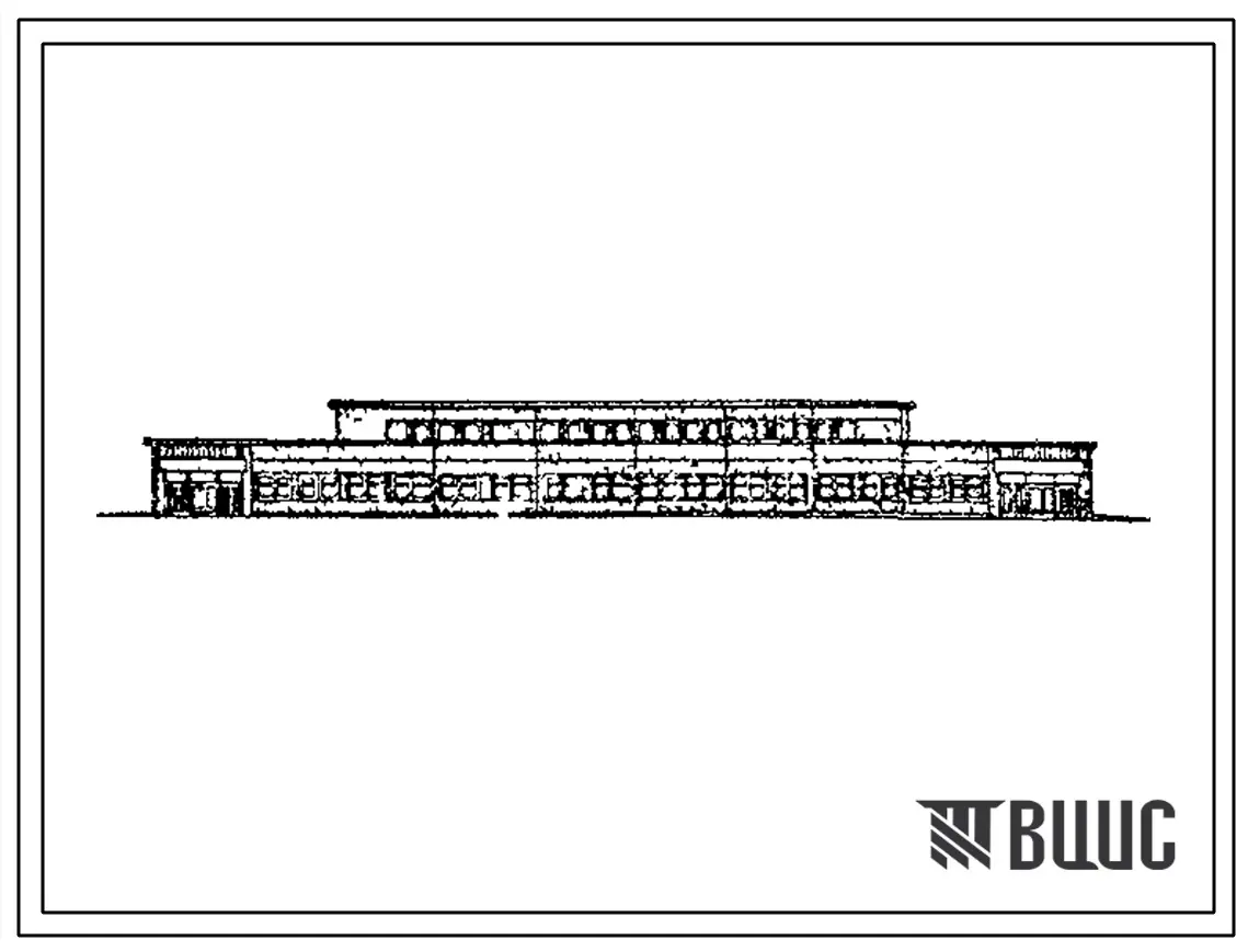 Типовой проект ЦВП-80.83Т (04-68-КП) Столовая солдатская односменная на 2000 посадочных мест  в каркасно-панельных конструкциях серии ИИ-04