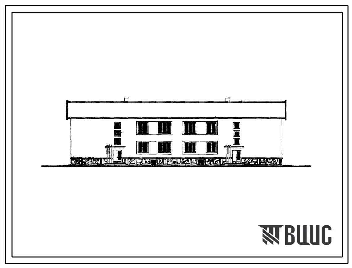 Типовой проект 114-24-4/1.2 Двухэтажный двухсекционный дом на 8 квартир