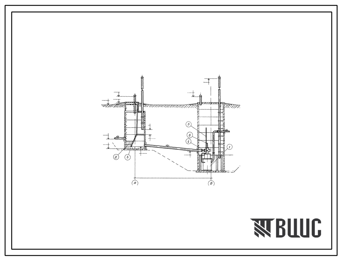 Типовой проект 902-1-32 Низконапорная автоматическая станция перекачки сточных вод сжатым воздухом производительностью до 20 м.куб/час , высотой подъема 7 м