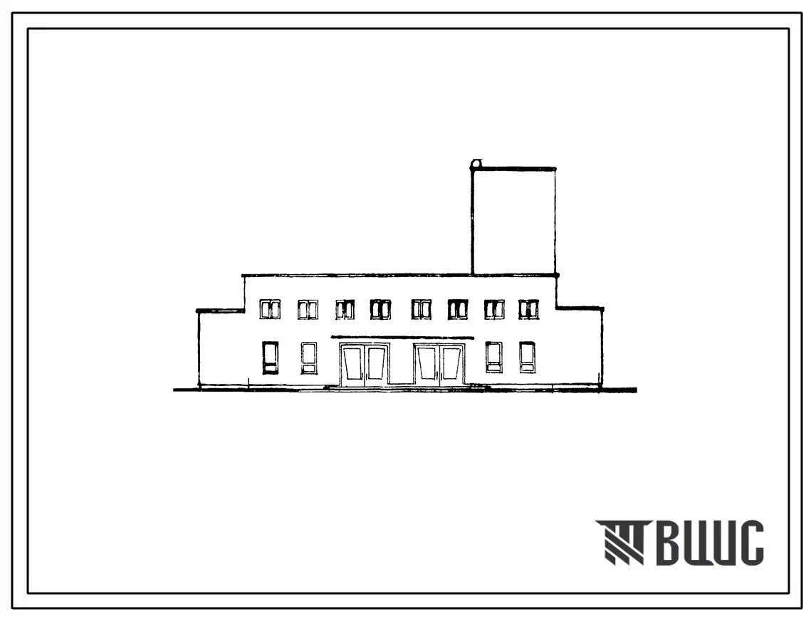 Типовой проект 164-17 Пожарное депо на 2 автомобиля без жилых помещений