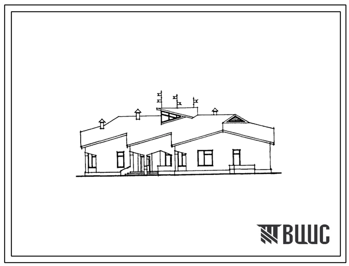 Типовой проект 218-1-505.89 Детский сад на 1 группу (25 мест). Здание одноэтажное. Стены из монолитного бетона.
