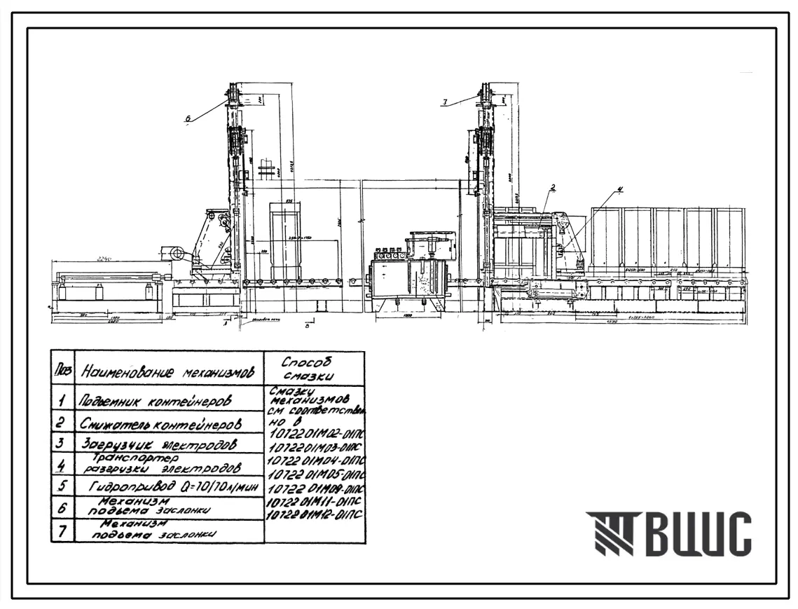 Проект 10722 Комплексно-механизированная линия для сушки и прокалки электродов. Рабочая конструкторская документация.