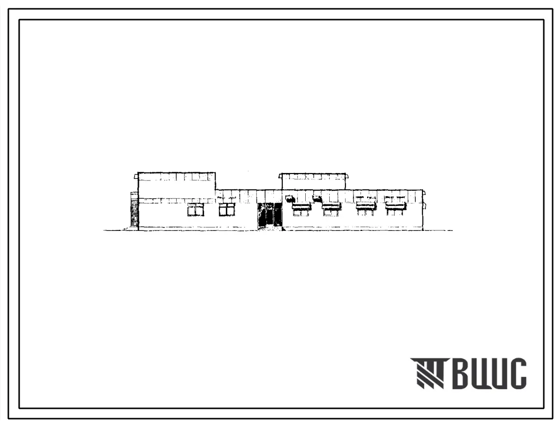 284-4-62с Баня-прачечная с предприятиями бытового обслуживания (со стенами из кирпича). Тип II. Баня на 20 мест, прачечная самообслуживания на 125 кг сухого белья в смену, комплексный приемный пункт на 5 рабочих мест. Для строительства в IVА и IVГ климати