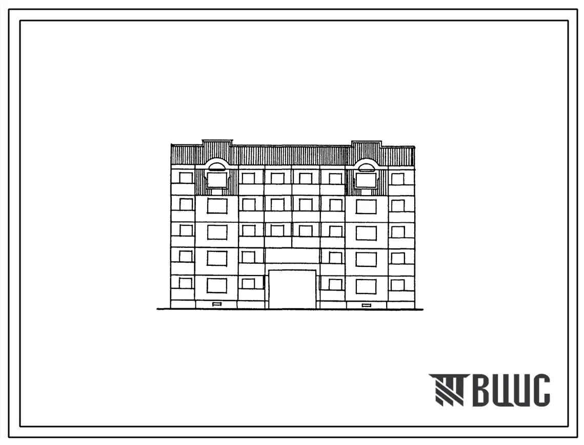Типовой проект 90-0171.23.87 Компоновочный объемно-планировочный элемент 5 этажный 5.СП (для Владимирской области)