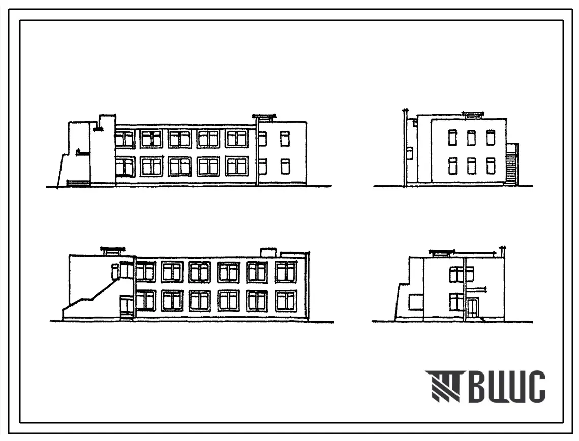 Типовой проект 244-4-53 Спальный корпус на 50 мест летнего функционирования для баз отдыха. Для строительства в 1В климатическом подрайоне, 2 и 3 климатических районах.