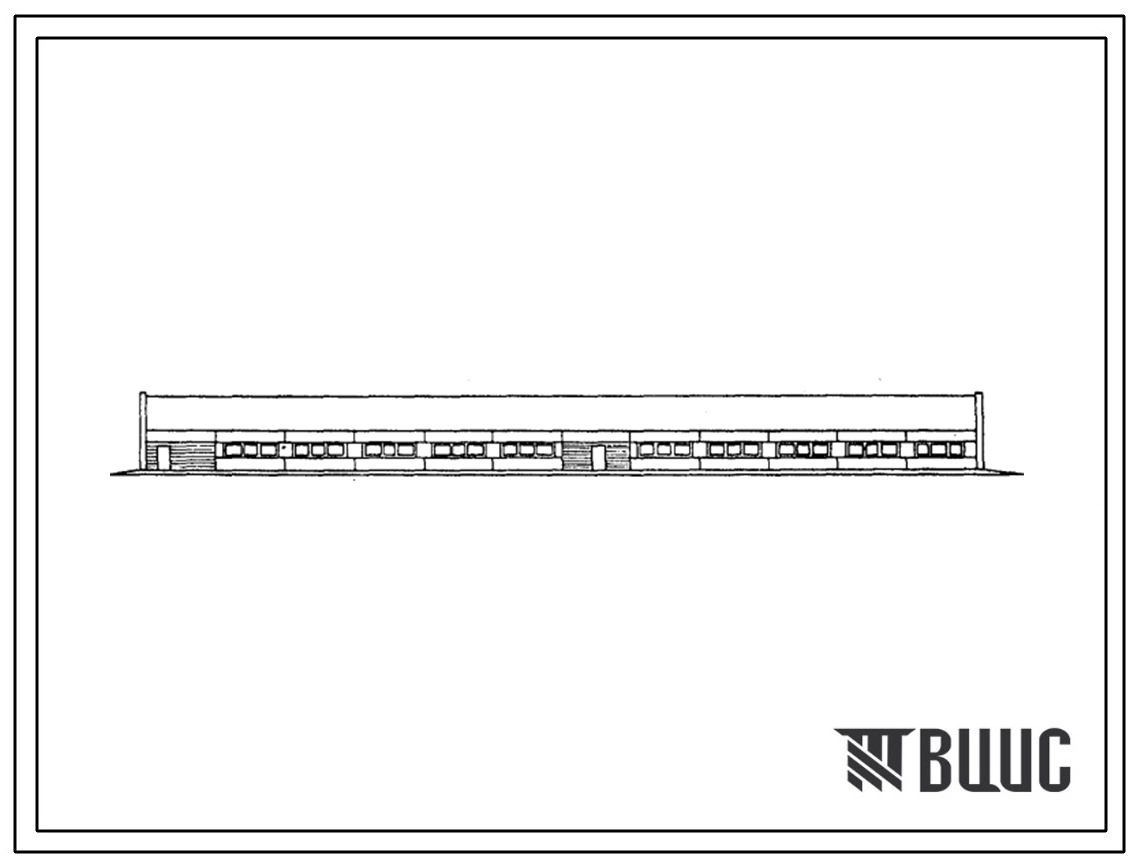 Типовой проект 801-2-63с.85 Коровник на 200 коров привязного содержания (полурамный вариант)