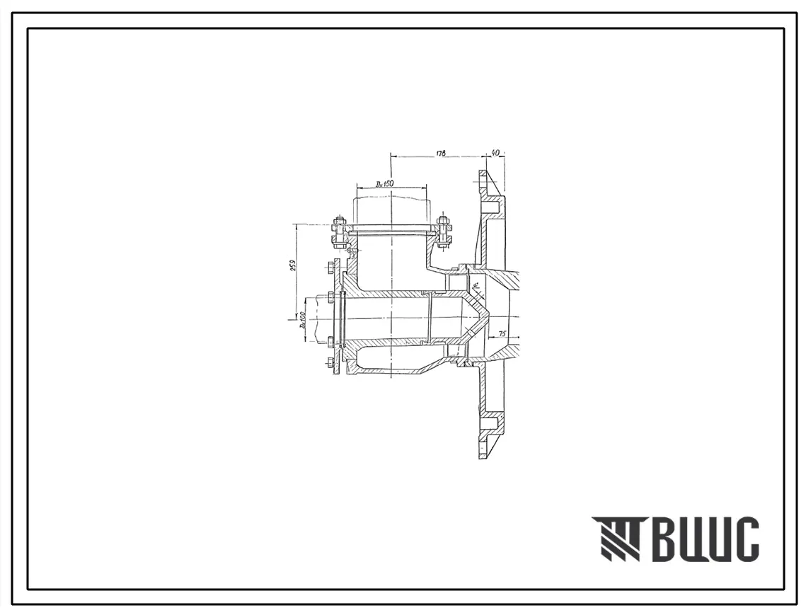 Проект Н6026 Горелка дутьевая унифицированная для высококалорийных газов производительностью 1,6 Гкал/ч ГДУВ-1,6