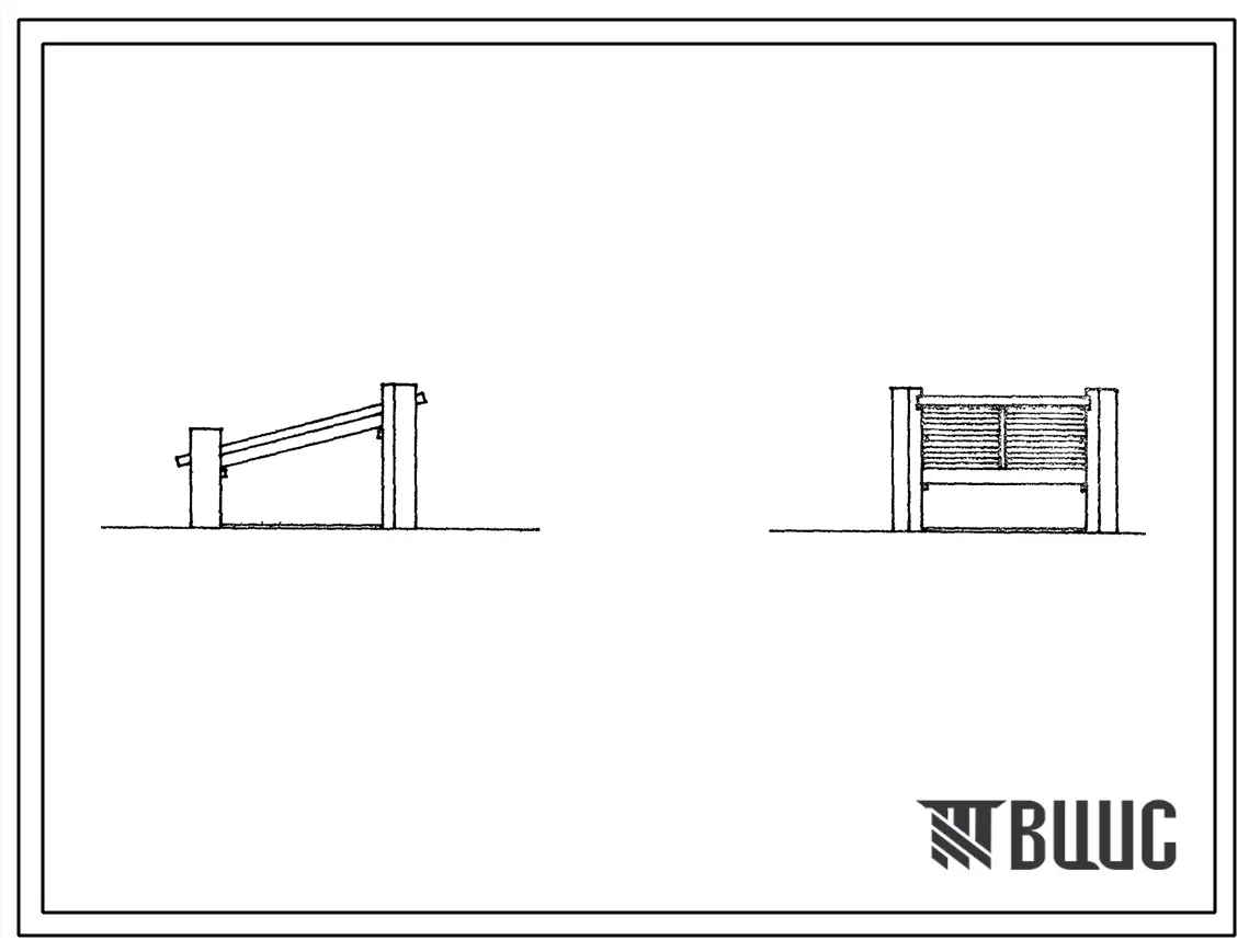 Типовой проект  244-9-38.86 Навес для игры в настольный теннис центра обслуживания летней базы отдыха на 250 мест (стены кирпичные)