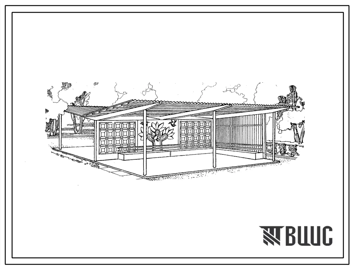 Шифр МФ-70 Теневой навес для детских учреждений Тип I (1983г.)