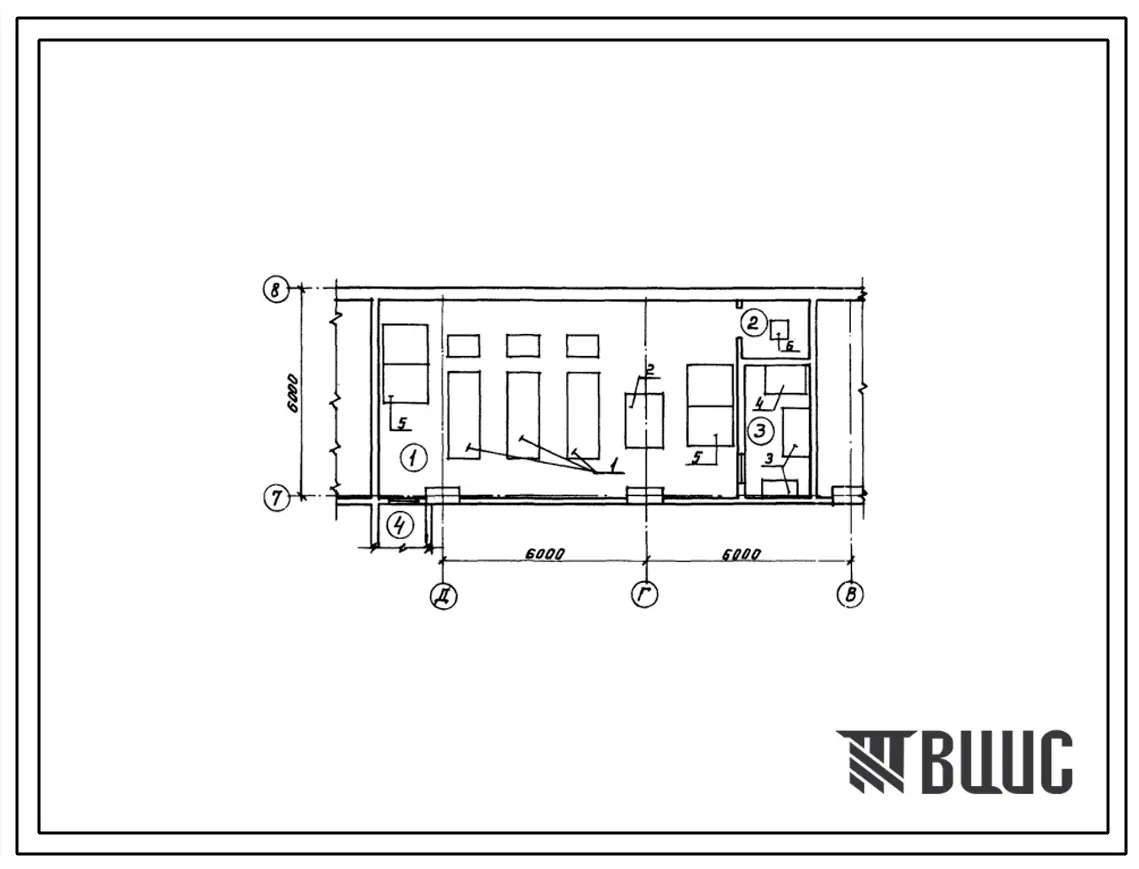 Типовой проект 0407-1-06.86 Дизельная электростанция встроенная мощностью 350кВт к т. п. В-п-225-34.86-сухие грунты к т. п. В-п-225-35.86-вод.грунты