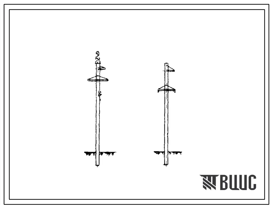 Серия 3.407-52 Унифицированные промежуточные, угловые и анкерные железобетонные центрифугированные опоры ВЛ 35 кв для малых сечений проводов. Материалы для проектирования.