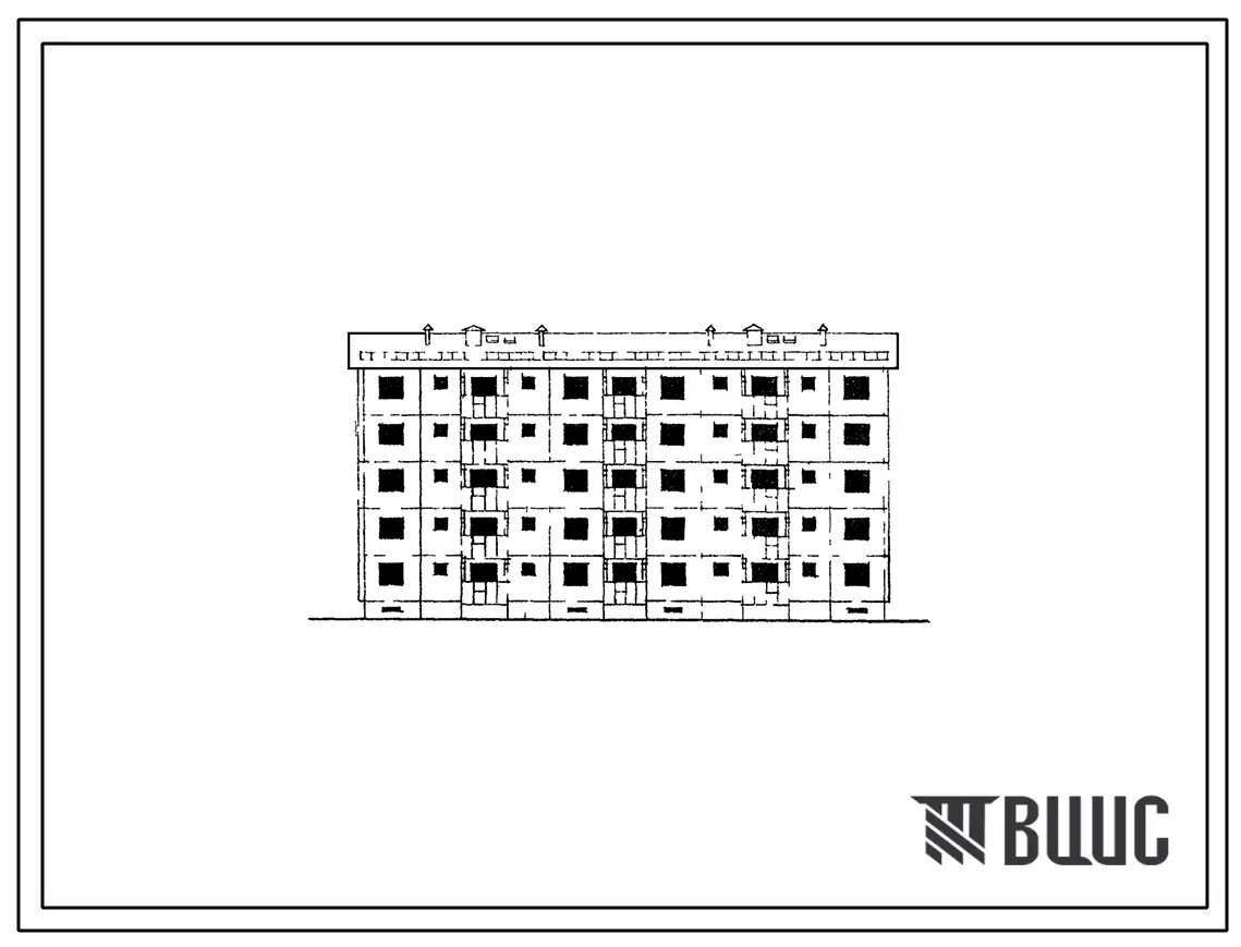 Типовой проект 69-017с/1 Пятиэтажная блок-секция на 20 квартир (двухкомнатных 2Б-5, трехкомнатных 3А-10, четырехкомнатных 4А-5). Для строительства в г.Алма-Ата, в районе сейсмичностью 9 баллов