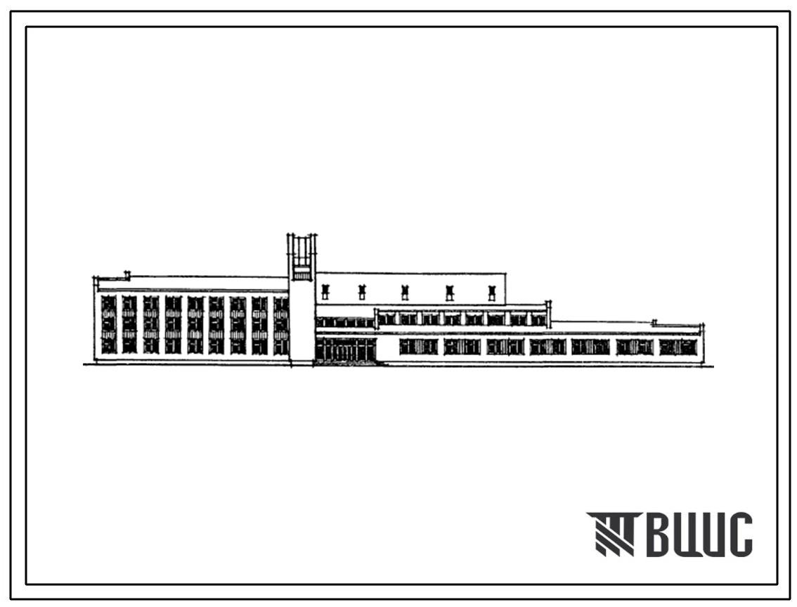 Типовой проект 224-01-609.88 Школа на 9 классов (350 учащихся). Здание одно-, двух-, трехэтажное. Стены из кирпича.