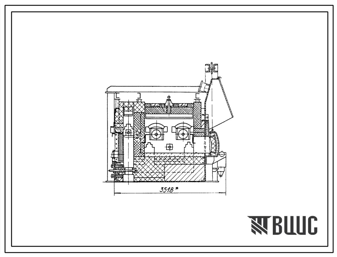 Типовой проект 406-9-328.86 Печь нагревательная камерная размерами пода 2,09 х 1,62 м на газе и мазуте с отводом дыма в боров