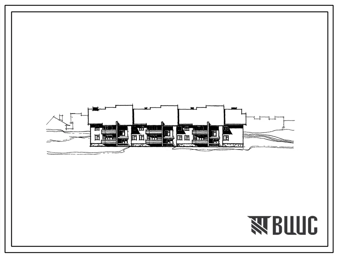 Типовой проект 114-204-12 Двухэтажный жилой дом на 12 квартир (двухкомнатных 2Б-4, трехкомнатных 3А-4, 3Б-2, четырехкомнатных 4Б-2). Для строительства в 1А климатическом подрайоне
