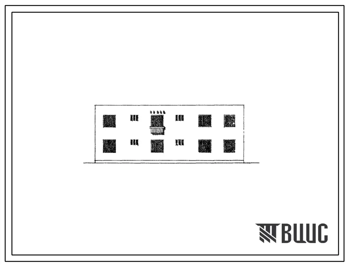 Типовой проект 101-045П Двухэтажная блок-секция рядовая на 4 квартиры (двухкомнатных 2Б-2, пятикомнатных 5А-2).