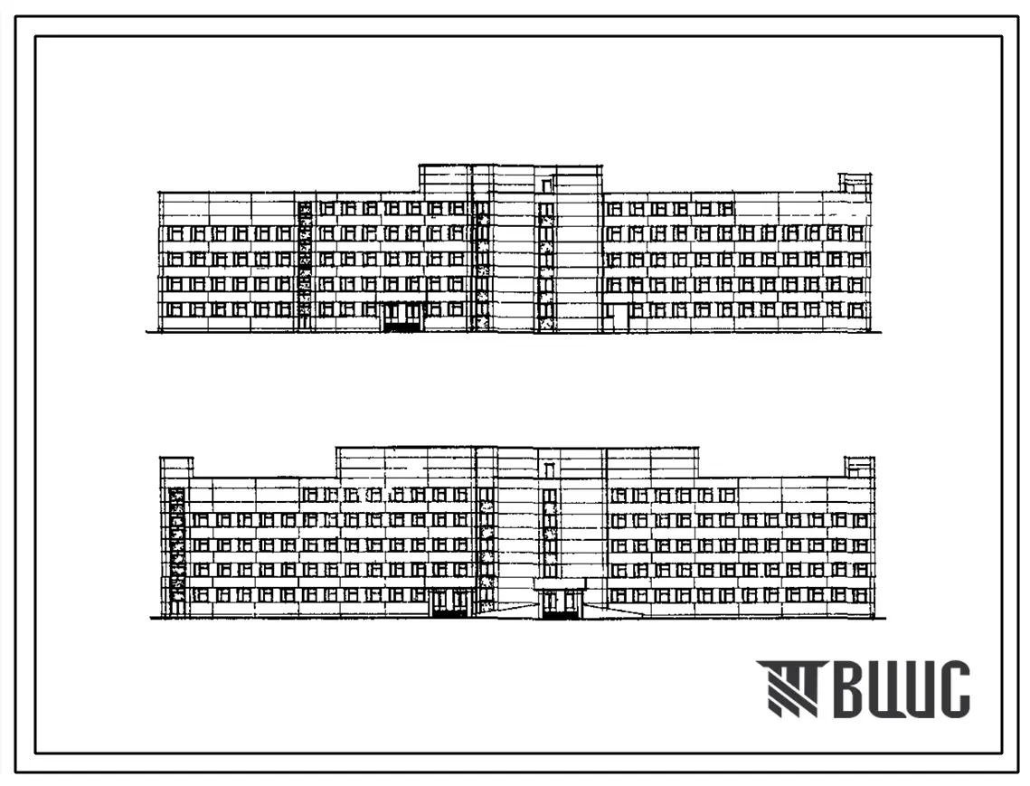 Типовой проект 252-3-32 Главный корпус кардиологического диспансера на 120 коек. Здание  пятиэтажное.  Каркас сборный железобетонный серии ИИС-04. Стены из легкобетонных панелей.