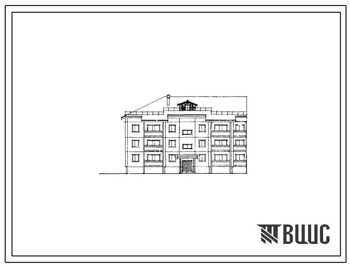 90сх-052/1 Трехэтажная 12-квартирная торцовая блок-секция (правая) (однокомнатных 1Б — 3, двухкомнатных 2Б — 3, трехкомнатных 3А — 3, 3Б -3). Для строительства в IВ климатическом подрайоне, II климатическом районе с возможностью применения в III климатиче