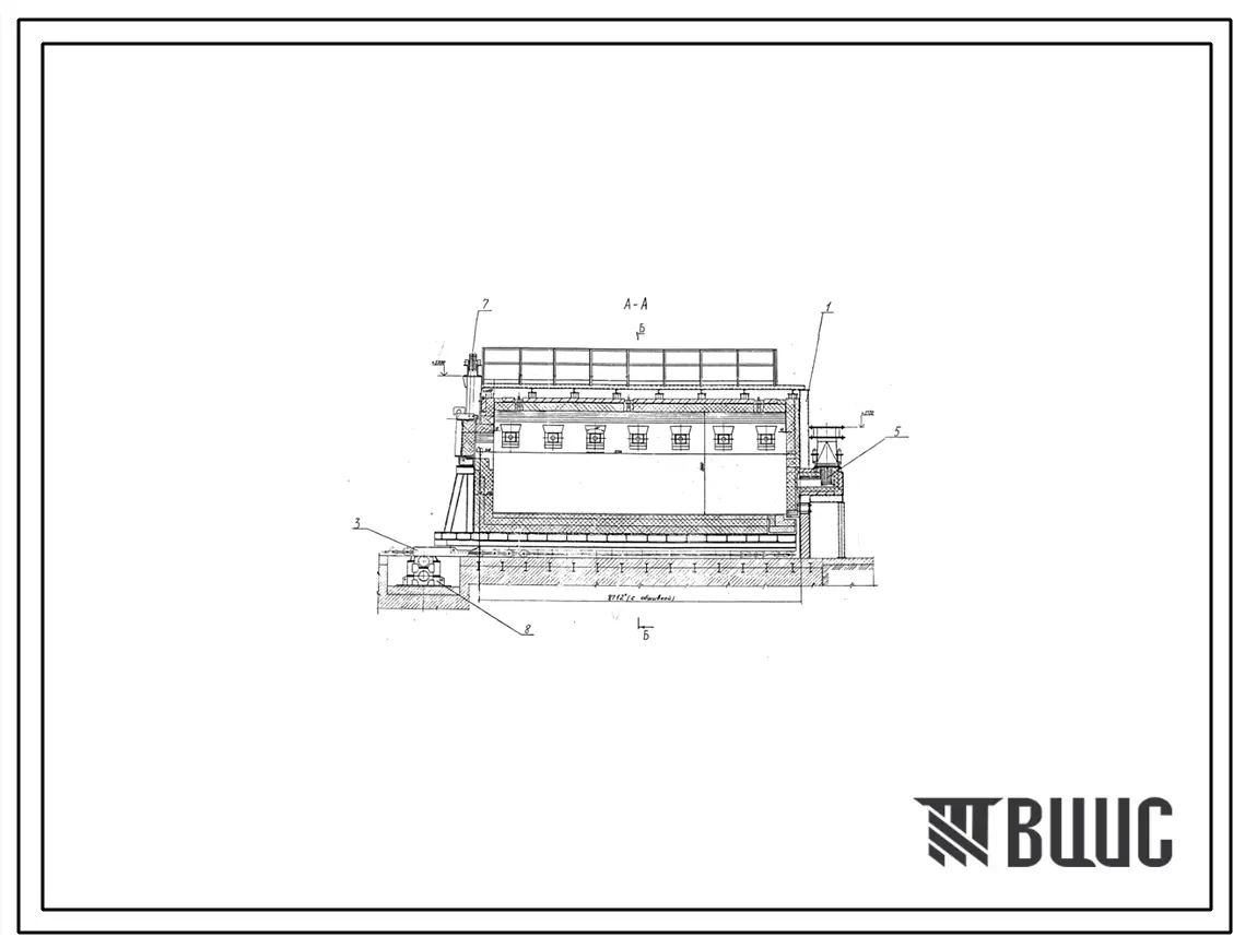 Проект 11705 Печь термическая с выкатным подом размерами 2.0х8.0 м на газе