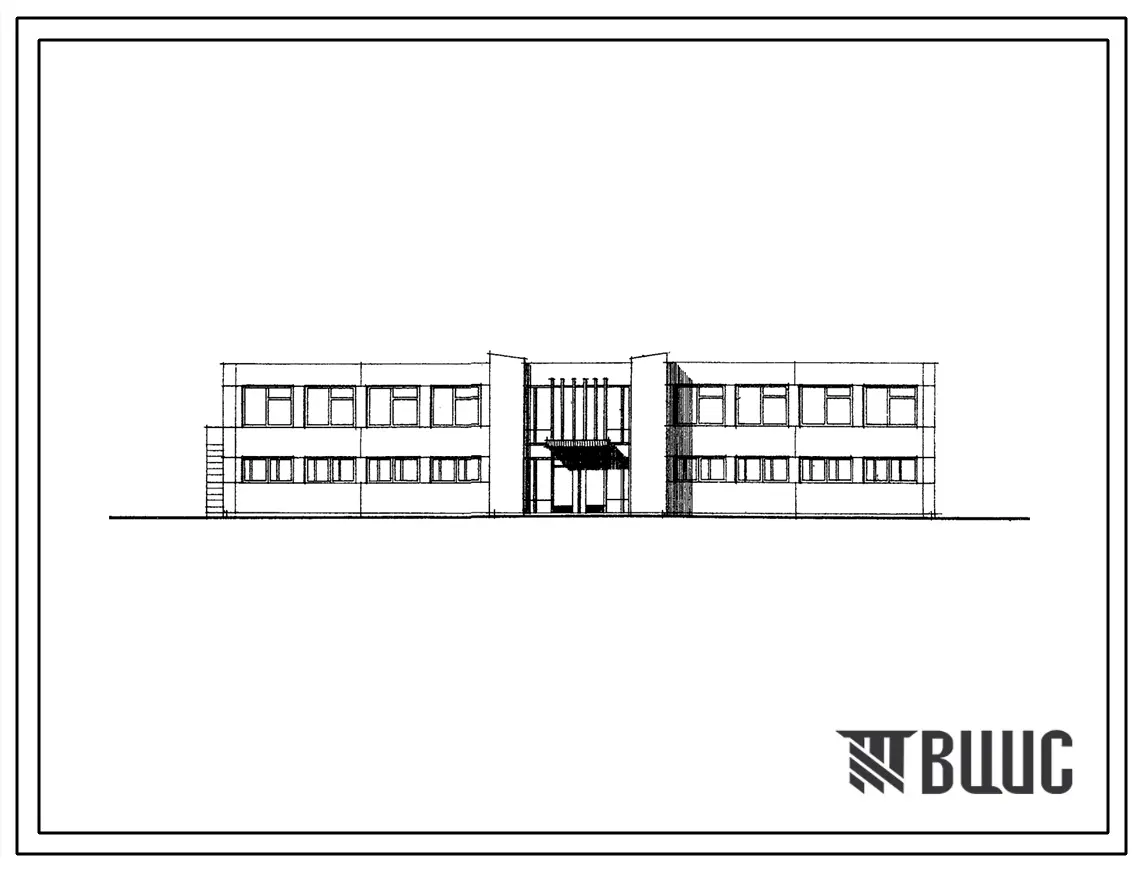 Типовой проект 262-20-51 Административное здание для поселка с населением 3000-4000 жителей для строительства в 1 и 2 климатическом районах