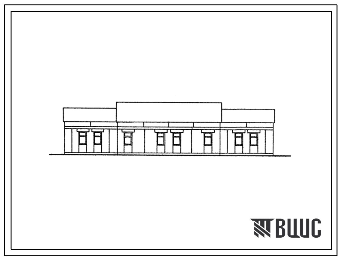 Типовой проект 183-211-28с.13.87 1-этажный 2-квартирный жилой дом с квартирами типа 4-4. Для сельского строительства в Туркменской ССР.