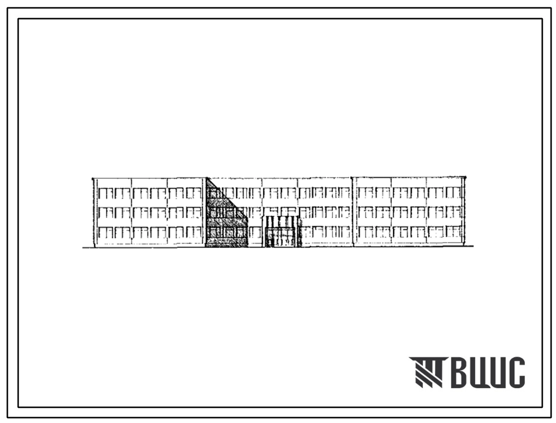 Типовой проект 222-01-644с.88 Школа на 22 классов (864 учащихся). Сейсмичность 7,8 баллов. Здание трехэтажное. Каркас по серии 1.020.1-2с. Стены из керамзитобетонных панелей по серии 1.030.1-1.