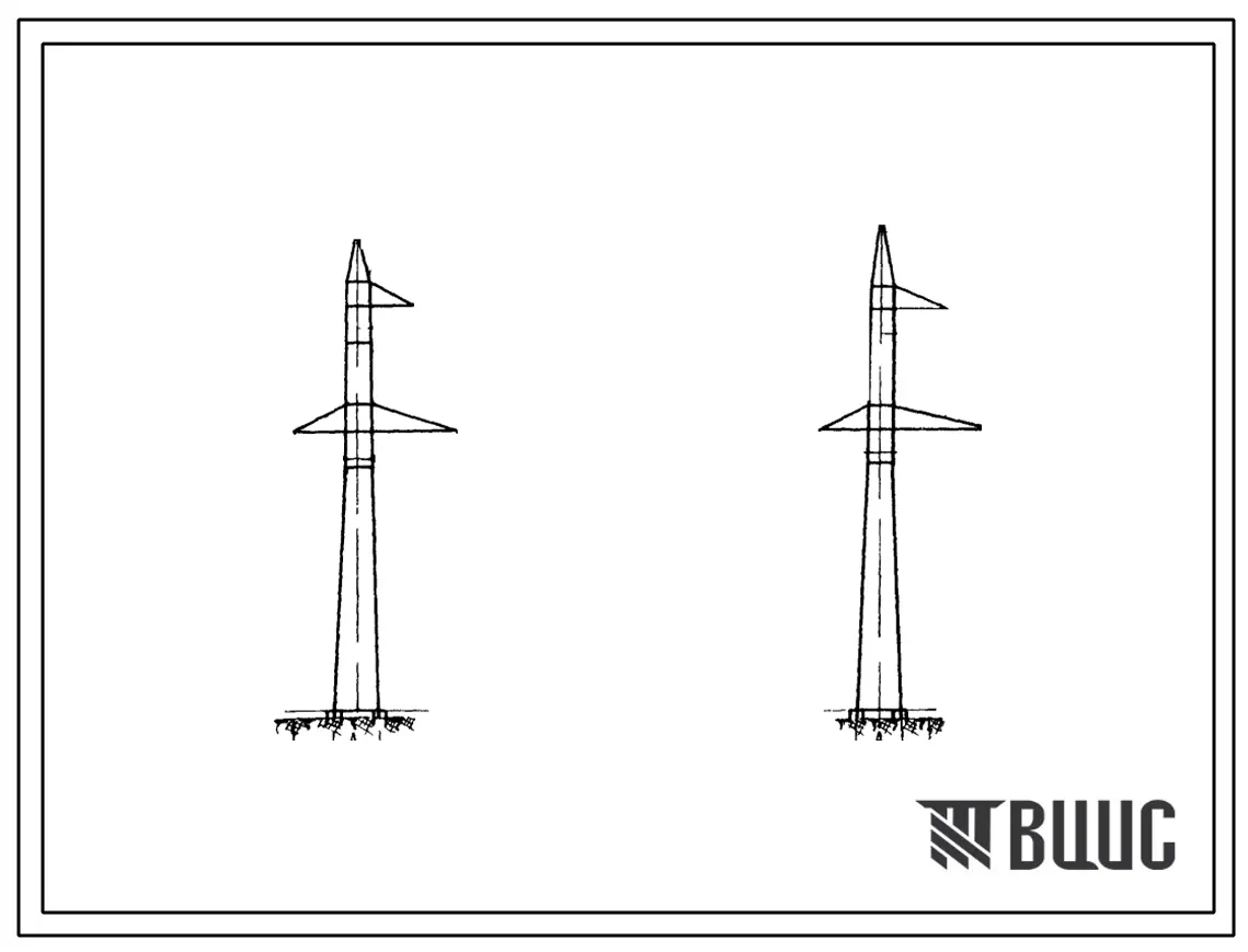 Серия 3.407-42 Промежуточные и анкерные стальные опоры ВЛ 110 кв проходящие в горных районах с отметками над уровнем моря до 3000 м, в III и IV районах по гололедности и в V районе по ветру. Материалы для проектирования.