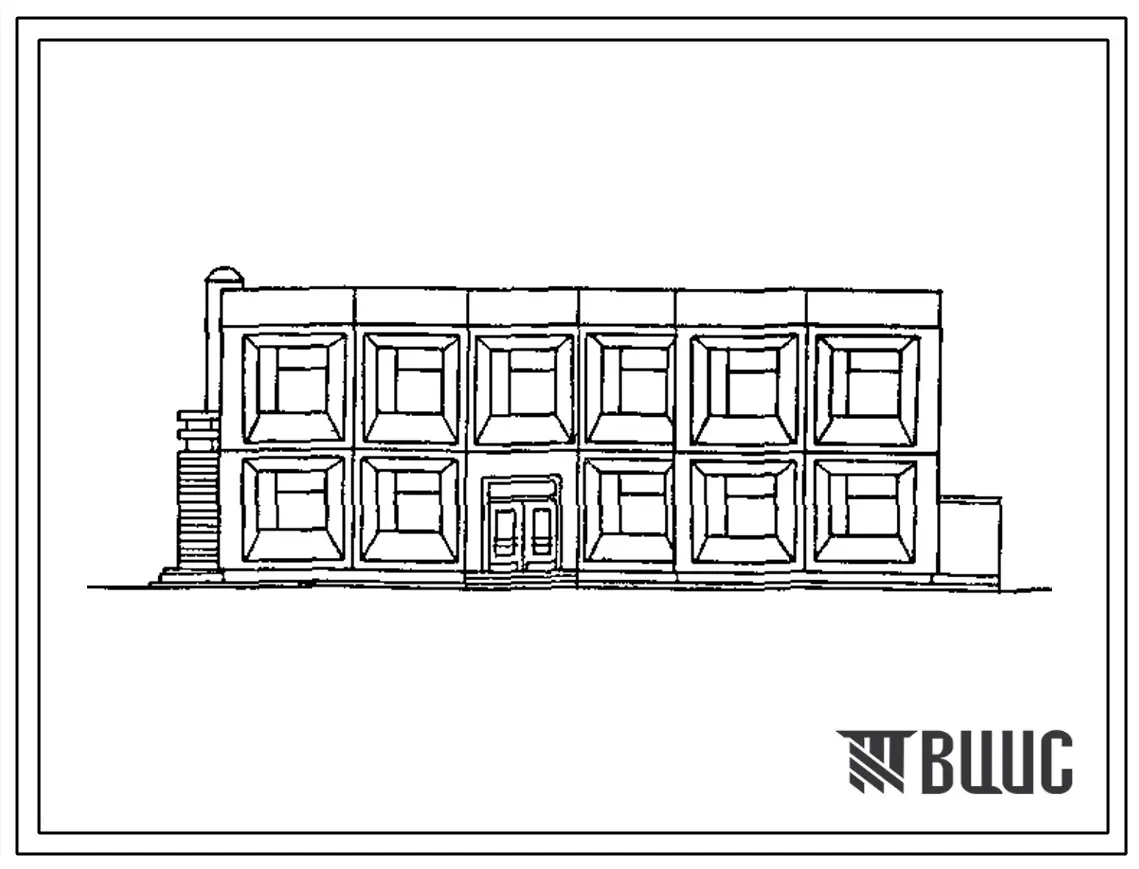 Типовой проект 411-1-136.87 Производственно-лабораторный корпус лесхоза для Среднеевропейской части. Стены панельные
