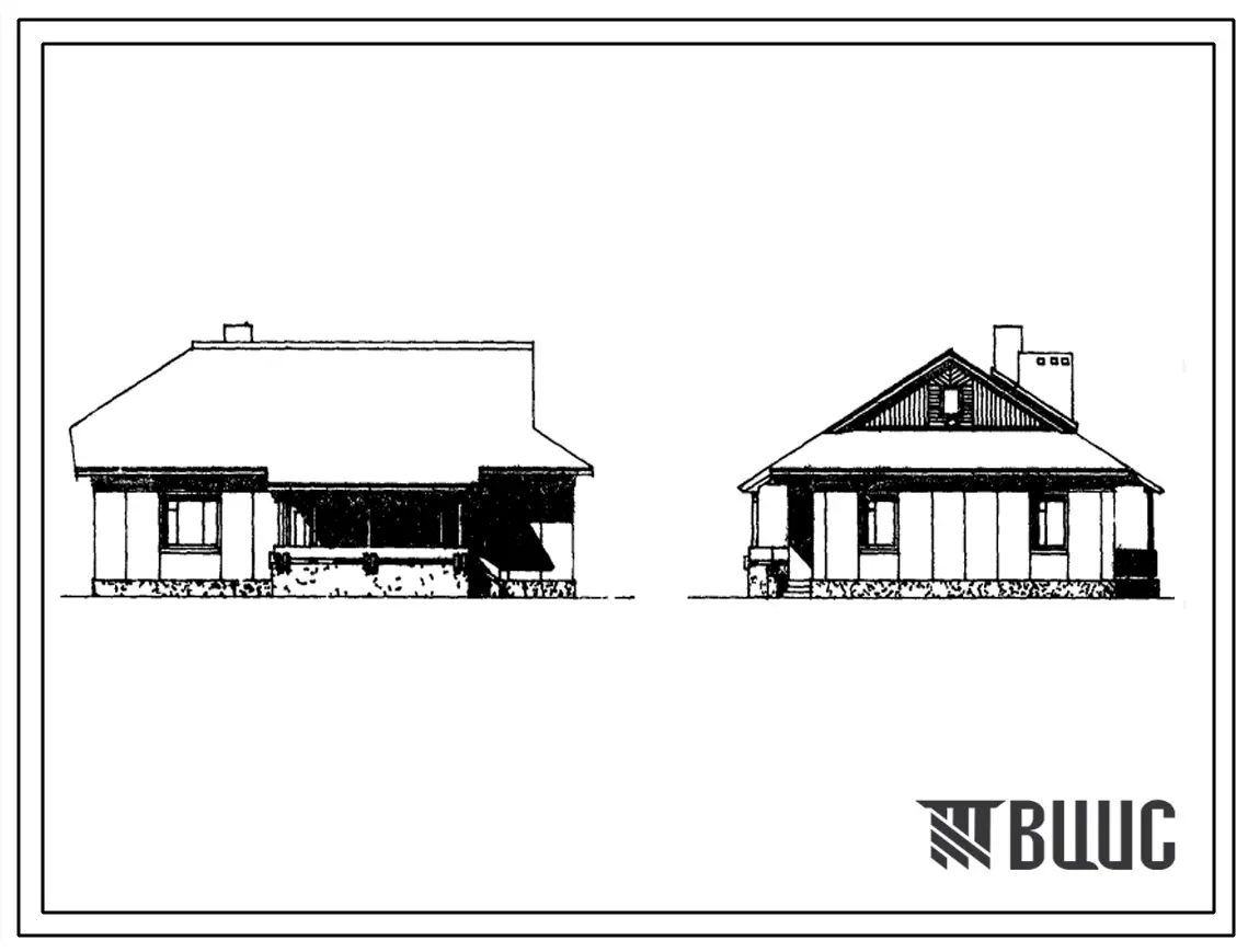 Типовой проект 183-000-248с.84 1-этажный 1-квартирный 4-комнатный жилой дом для индивидуальных застройщиков. Для строительства в 3Б климатическом подрайоне Молдавской ССР сейсмичностью 9 баллов.
