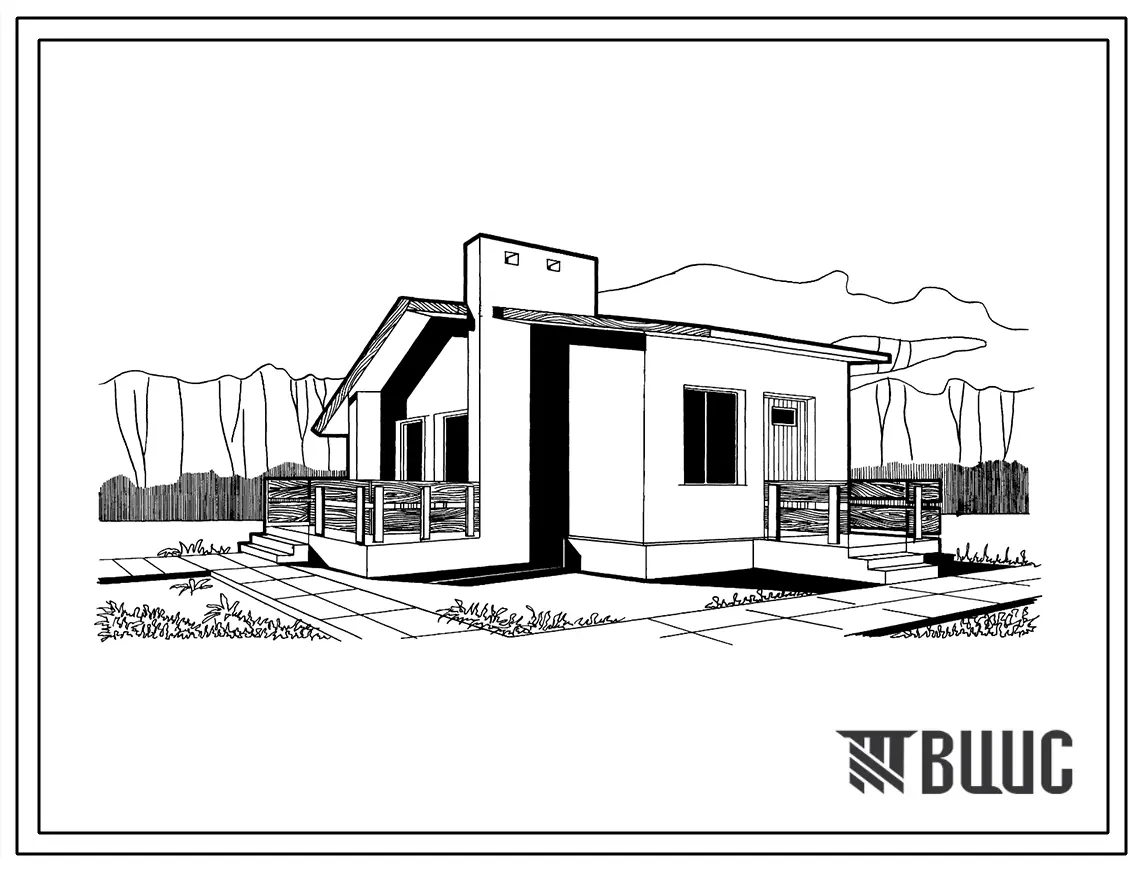 Типовой проект 184-000-21 Однокомнатный садовый летний домик. Для строительства в III климатическом районе.