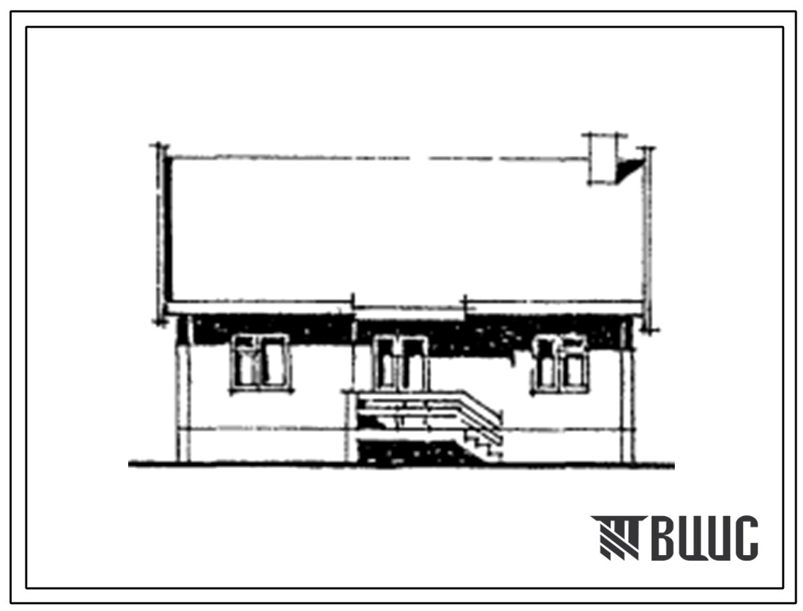 Типовой проект 181-129-19с.13.86 1-этажный одноквартирный 3-комнатный жилой дом усадебного типа для государственного и индивидуального строительства с вариантом блокировки справа (для Армянской ССР)