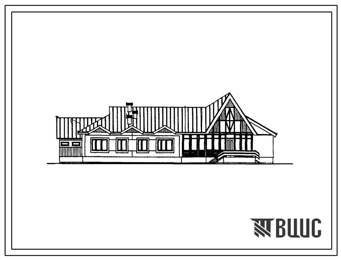 Типовой проект 271-15-30.89 Магазин смешанной торговли на 100 м2 торговой площади. Здание одноэтажное. Стены из трехслойных керамзитобетонных панелей на гибких связях.