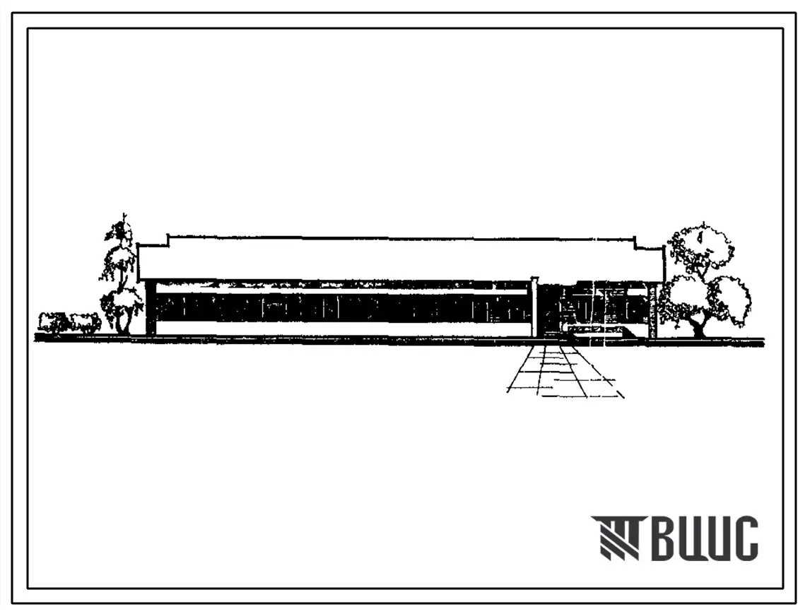 Типовой проект 224-9-54 Блок универсальный на 4 учебных помещения для расширения существующих зданий сельских школ. Стены из кирпича
