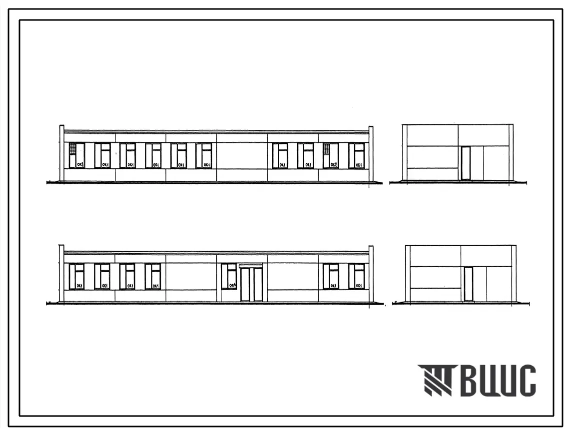 Типовой проект 416-4-131.89 Бытовые помещения на 50 человек. Стены из панелей.