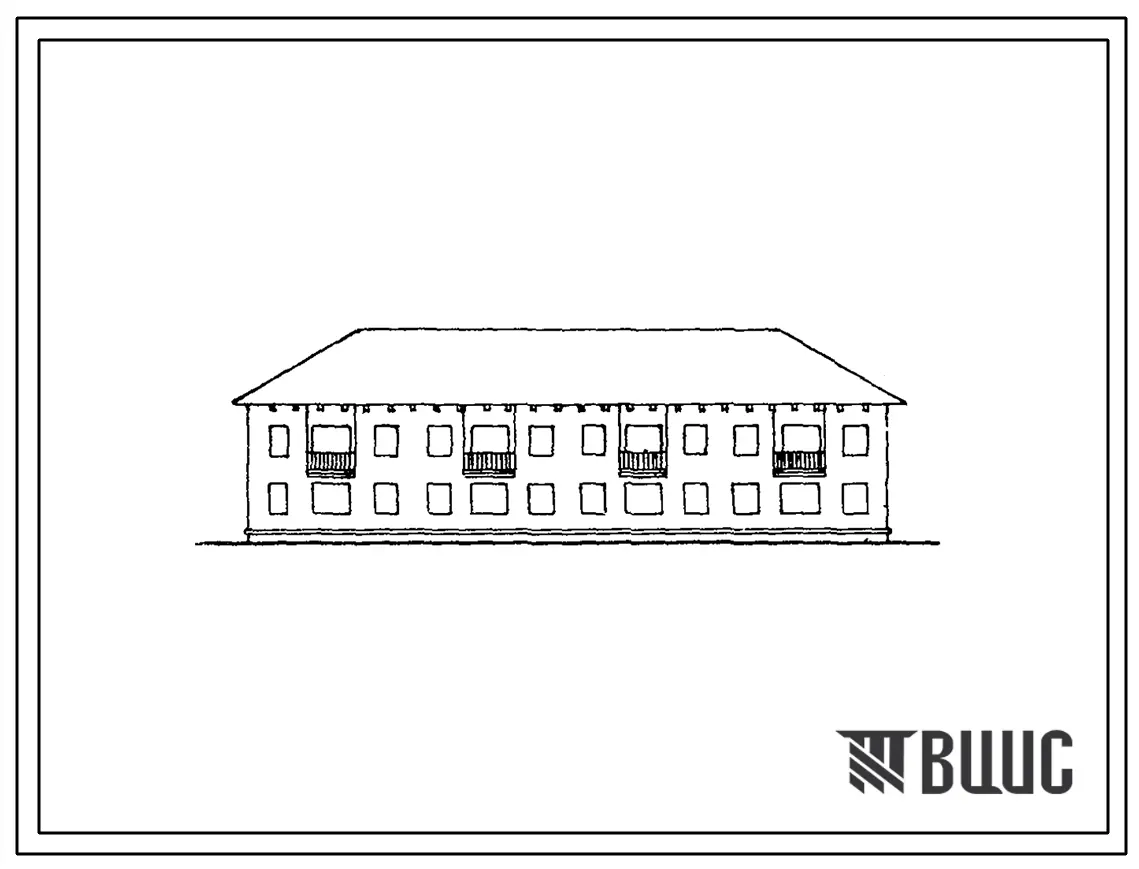 Типовой проект 1-247С-1 Двухэтажный дом на 16 квартир