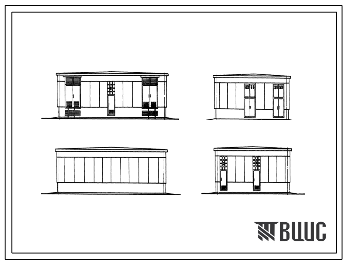 Типовой проект РТП-82 Распределительный пункт 10 кВ совмещенный с трансформаторной подстанцией 2х630 (2х1000) кВа из сборных железобетонных изделий