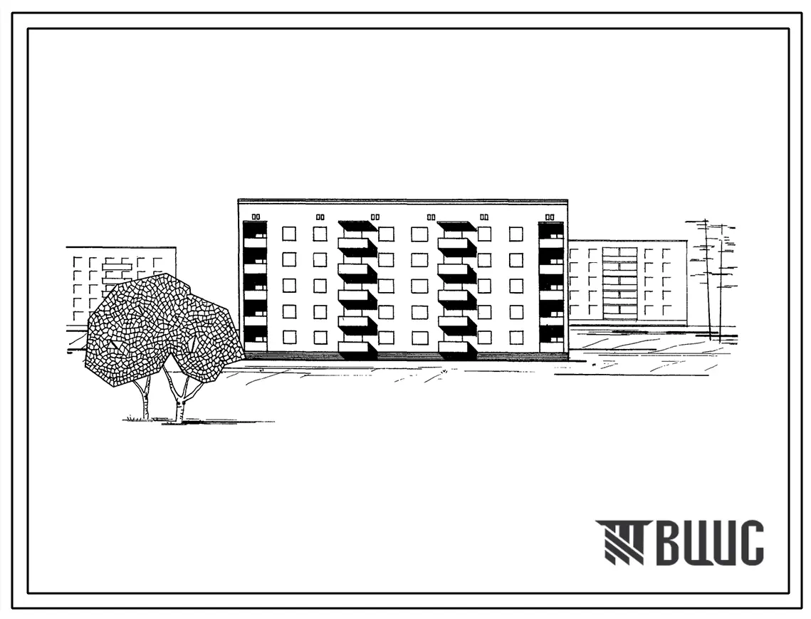Типовой проект 87-065 Унифицированная блок-секция 5-этажного дома рядовая (торцевая) на 30 квартир 1Б.2Б.3А и 1Б.2Б.3А . Для строительства в 3Б и 3В климатических подрайонах на неравномерно сжимаемых грунтах