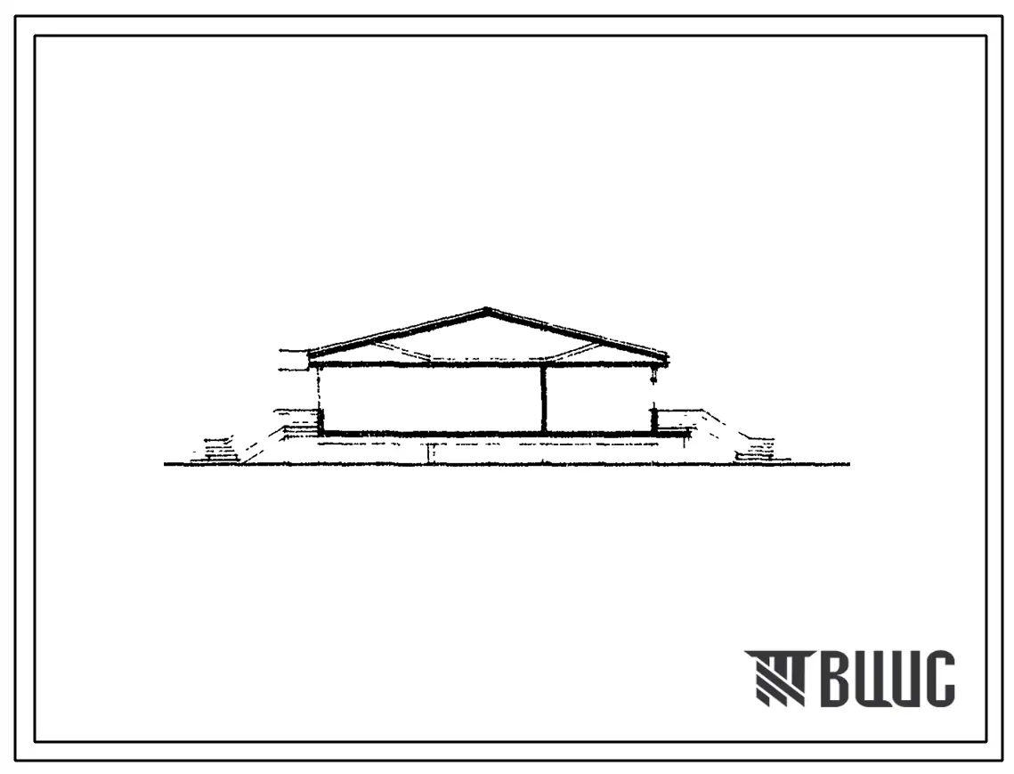 Типовой проект 271-32-33СМ Кооперированное здание торгово-бытового обслуживания для поселка на 500 жителей. Для строительства в IА, IБ, IГ и IД климатических подрайонах сейсмичностью 7, 8 и 9 баллов с вечномерзлыми грунтами.