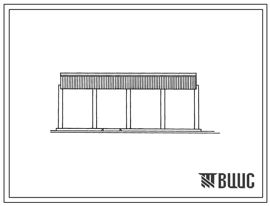 Типовой проект 709-9-59.87 Склад-навес для хранения трансформаторов площадью 224,1 м2 ремонтно-эксплуатационной базы для электрических сетей городов с населением от 250 до 400 тыс. человек