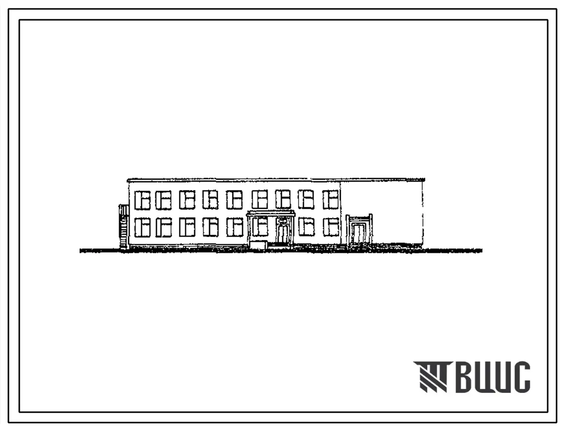 Типовой проект ВП 347-82 (12-46-135к) Комплексное основное здание на 30 человек с наружными и внутренними стенами из кирпича в сочетании с конструкциями серии 135