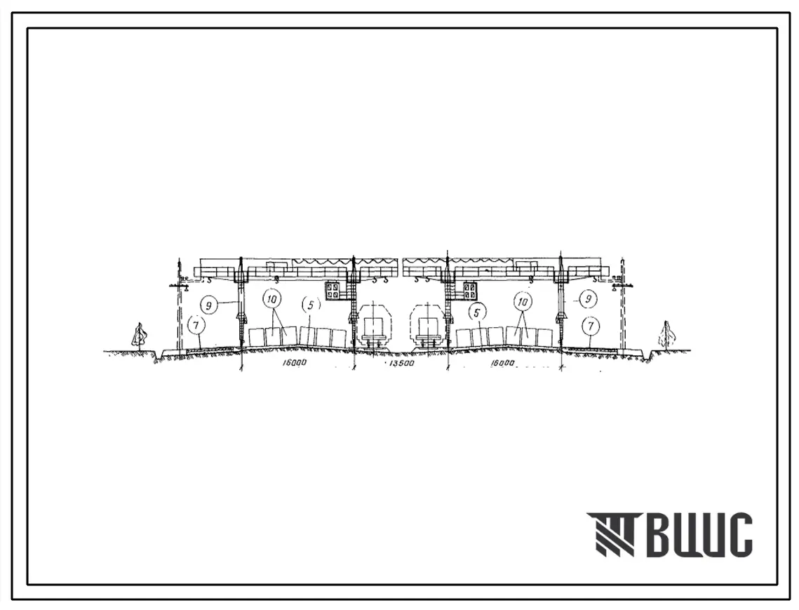 Типовой проект 709-112 Механизированный пункт переработки среднетоннажных контейнеров с объемом по прибытию 10,20, 30, 40, 60 и 80 платформ