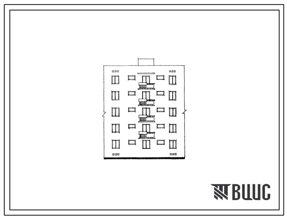 Типовой проект 109-038с Пятиэтажная одинарная блок-секция Р-3А.2Б на 10 квартир.