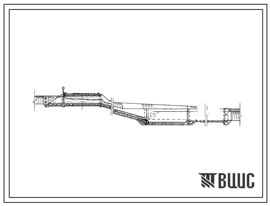 Типовой проект 820-157 Быстротоки-регуляторы открытые на расход до 10 м3/сек, из монолитного железобетона с плоскими затворами