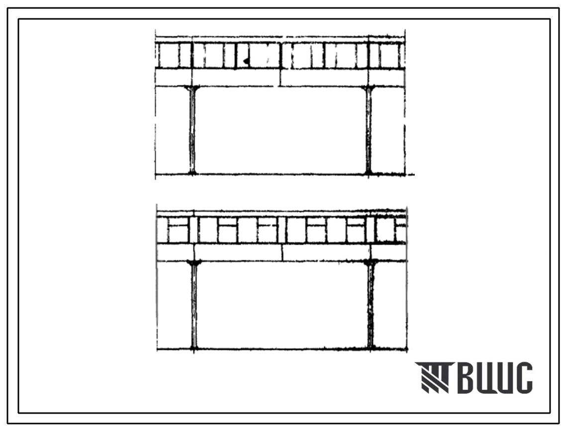 Типовой проект 416-7-71 Отапливаемые галереи, соединяющие административно-бытовые и производственные здания промышленных предприятий (в металлических конструкциях пролетом 12 м, шириной 3 м).
