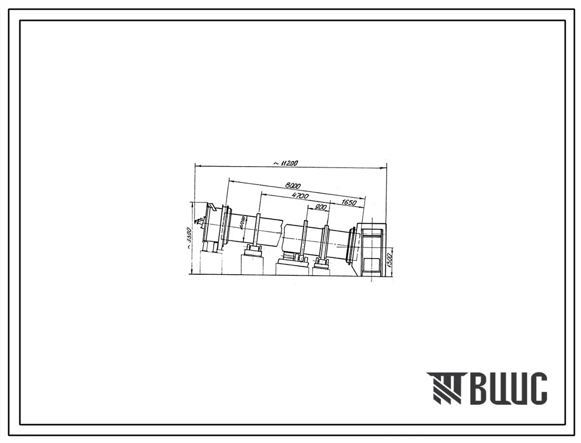 Проект Н5492 Печь для вспучивания перлита вращающаяся горизонтальная.